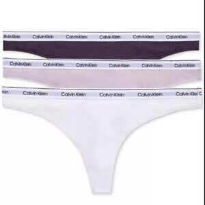 NWT Calvin Klein Modern Logo 3 pack Thong Panties Underwear MSRP $35